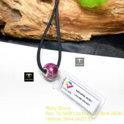 Mặt dây chuyền charm Ruby Nam Phi mài giác, bạc 925 - Ảnh 6