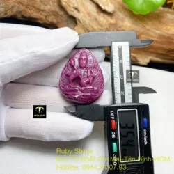 Phật Đại Thế Chí Bồ Tát Ruby Nam Phi, KT 35mm - Ảnh 5