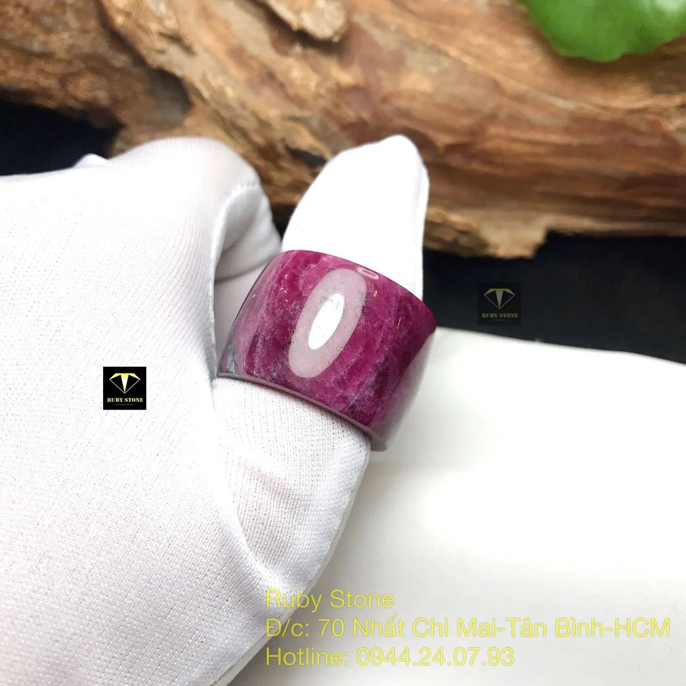 Nhẫn càn long Ruby Nam Phi, bản 19mm Nhẫn càn long Ruby Nam Phi, bản 19mm - Ảnh 2