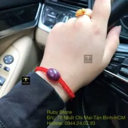 Cặp lu thống Ruby Nam Phi tết dây đeo tay - Ảnh 4