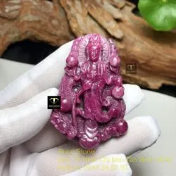 Phật quan âm Ruby Nam Phi, kích thước 57mm