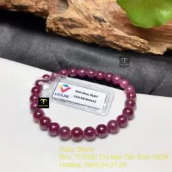 Vòng chuỗi Ruby Nam Phi 6,5 ly