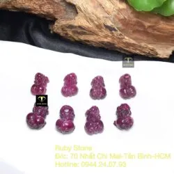 Tỳ hưu Ruby Nam Phi, size mặt dây nữ - Ảnh 5