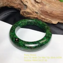 Vòng ngọc cẩm thạch sơn thuỷ xanh cho nam, bản 16mm - Ảnh 8