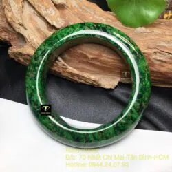 Vòng ngọc cẩm thạch sơn thuỷ xanh cho nam, bản 16mm - Ảnh 9