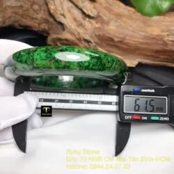 Vòng ngọc cẩm thạch sơn thuỷ xanh cho nam, bản 16mm - Ảnh 5