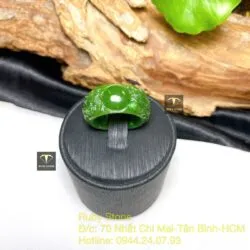 Nhẫn song long Ngọc bích Canada, bản nhỏ - Ảnh 5
