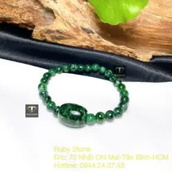 Vòng chuỗi cẩm thạch 6 ly mix lu thống ngọc Cẩm thạch sơn thuỷ - Ảnh 3