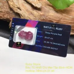 Tỳ hưu Ruby Nam Phi tạc tay - Ảnh 3