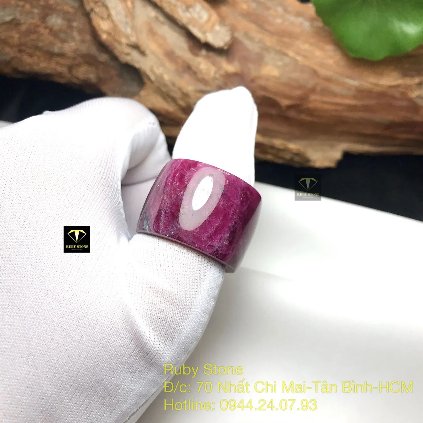Nhẫn càn long Ruby Nam Phi, bản 19mm Nhẫn càn long Ruby Nam Phi, bản 19mm