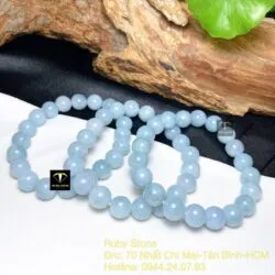 Vòng chuỗi Cẩm thạch Lam ngọc đậm 9,5 ly Vòng chuỗi Cẩm thạch Lam ngọc đậm 9,5 ly