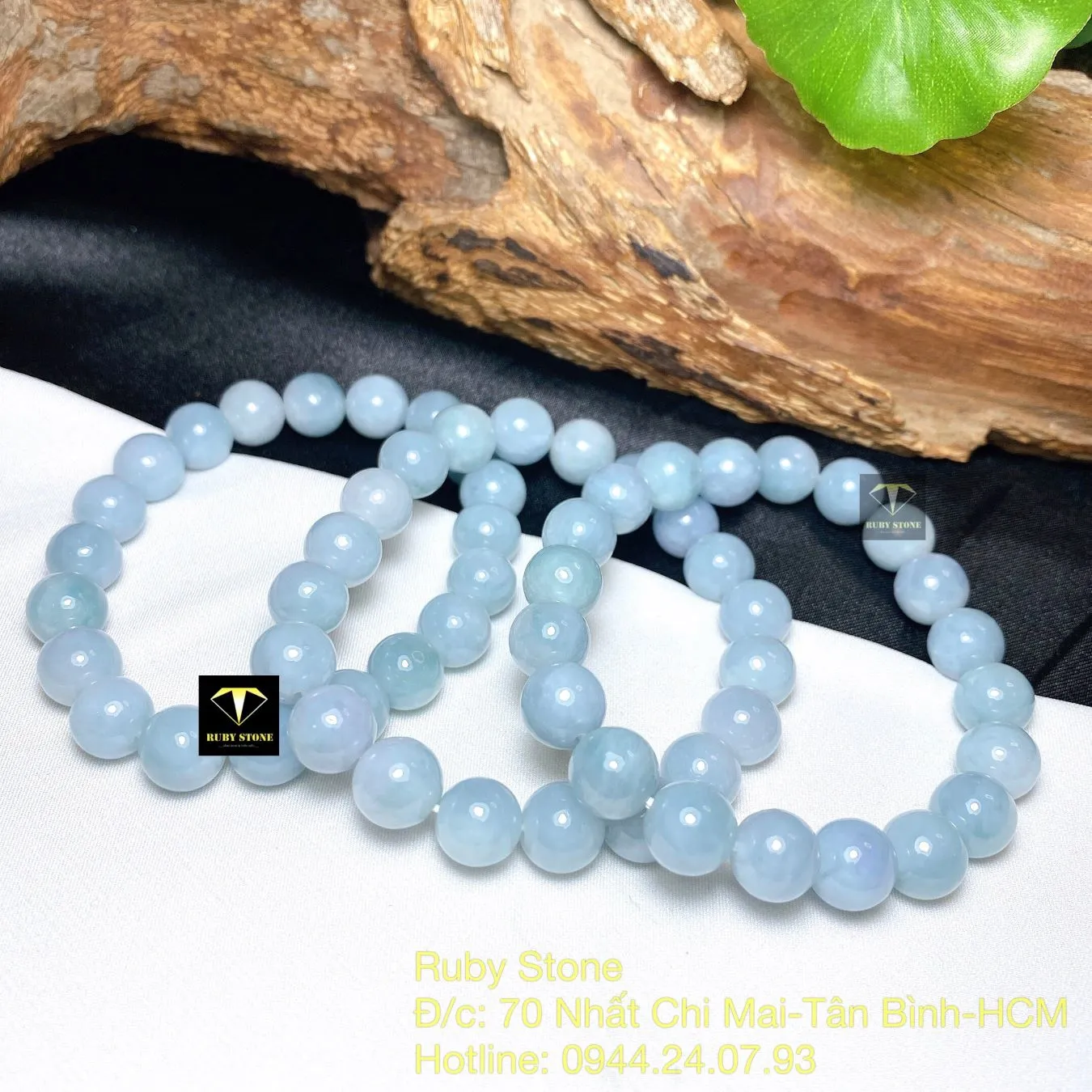 Vòng chuỗi Cẩm thạch Lam ngọc đậm 9,5 ly Vòng chuỗi Cẩm thạch Lam ngọc đậm 9,5 ly - Ảnh 4