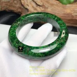 Vòng ngọc cẩm thạch sơn thuỷ xanh cho nam, bản 16mm - Ảnh 6