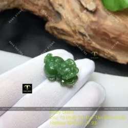 Tỳ hưu ngọc bích Canada tạc tay tinh xảo, KT 22mm Tỳ hưu ngọc bích Canada tạc tay tinh xảo, KT 22mm