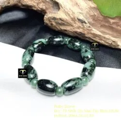 Vòng tay lu thống ngọc Cẩm thạch sơn thuỷ dáng thon (size nhỏ) - Ảnh 2