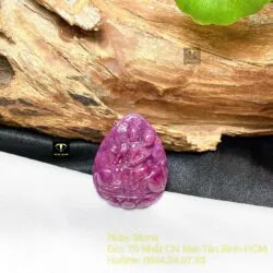 Phổ hiền bồ tát - Phật bản mệnh Ruby Nam Phi, kích thước 34mm - Ảnh 2