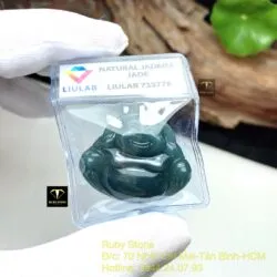 Phật Di Lặc lam ngọc, KT 23x26mm