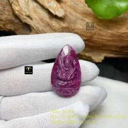 Hư không tạng bồ tát - Phật bản mệnh Ruby Nam Phi, kích thước 34mm - Ảnh 3
