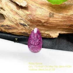 Hư không tạng bồ tát - Phật bản mệnh Ruby Nam Phi, kích thước 34mm - Ảnh 2