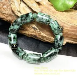 Vòng tay lu thống ngọc cẩm thạch sơn thuỷ vuông
