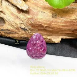 Phổ hiền bồ tát - Phật bản mệnh Ruby Nam Phi, kích thước 34mm - Ảnh 3