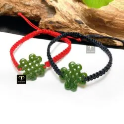 Đồng tâm kết Ngọc bích thắt dây đeo tay