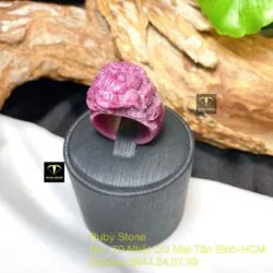 Nhẫn thiềm thừ Ruby Nam Phi, đường kính 19,5mm - Ảnh 3