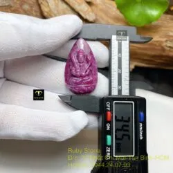 Hư không tạng bồ tát - Phật bản mệnh Ruby Nam Phi, kích thước 34mm - Ảnh 5