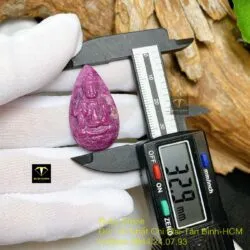 Phật Quan Âm Ruby Nam Phi, kích thước 33mm - Ảnh 5