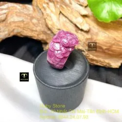 Nhẫn thiềm thừ Ruby Nam Phi, đường kính 19,5mm - Ảnh 2