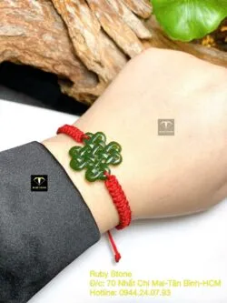 Đồng tâm kết Ngọc bích thắt dây đeo tay - Hình ảnh 5