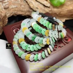 Vòng tay đồng điếu ngọc Cẩm thạch tứ quý