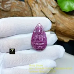 Phật Quan Âm Ruby Nam Phi, kích thước 32mm - Ảnh 4