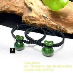 Túi tiền ngọc bích Canada tết dây đeo tay - Hình ảnh 2