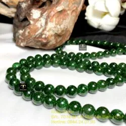 Chuỗi cổ 108 hạt ngọc bích Canada xanh lý đậm 10 ly - Ảnh 5