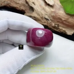 Nhẫn càn long Ruby Nam Phi, bản 18mm, ĐK 19,7mm - Ảnh 4