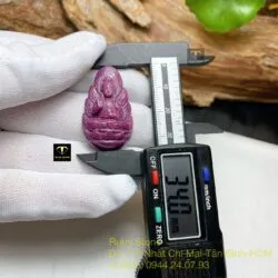 A Di Đà - Phật bản mệnh Ruby Nam Phi, kích thước 34mm - Ảnh 5