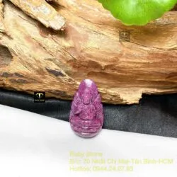 A Di Đà - Phật bản mệnh Ruby Nam Phi, kích thước 34mm - Ảnh 2