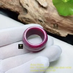 Nhẫn càn long Ruby Nam Phi, bản 18mm, ĐK 19,7mm - Ảnh 5