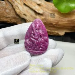 Văn thù bồ tát - Phật bản mệnh Ruby Nam Phi, kích thước 38mm