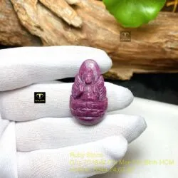 A Di Đà - Phật bản mệnh Ruby Nam Phi, kích thước 34mm - Ảnh 4