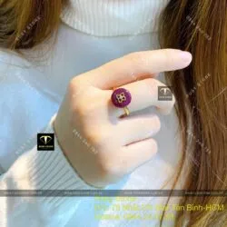 Nhẫn đồng điếu Ruby Nam Phi, vàng 18k - Hình ảnh 8
