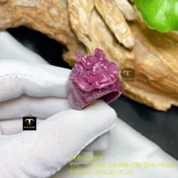 Nhẫn đầu rồng Ruby Nam Phi chạm tay tinh xảo - Ảnh 7