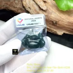 Phật Di Lặc lam ngọc, KT 23x26mm - Ảnh 5