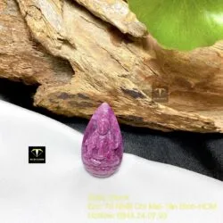 Phật Quan Âm Ruby Nam Phi, kích thước 33mm - Ảnh 3