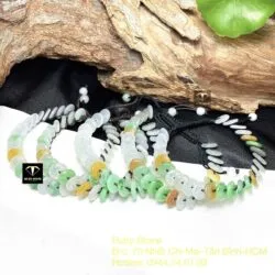 Vòng tay đồng điếu ngọc Cẩm thạch tứ quý - Hình ảnh 2