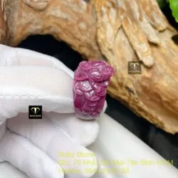 Nhẫn thiềm thừ Ruby Nam Phi, đường kính 19,5mm - Ảnh 6
