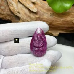 Hư không tạng bồ tát - Phật bản mệnh Ruby Nam Phi, kích thước 34mm