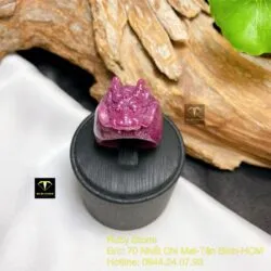 Nhẫn đầu rồng Ruby Nam Phi chạm tay tinh xảo - Ảnh 3