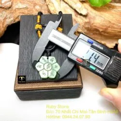 Mặt dây chuyền Lục Tự Đại Minh Chân Ngôn, mặt sau khắc chữ “Om”, KT 21mm - Ảnh 6